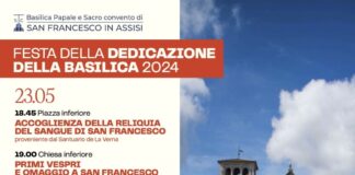 Locandina della festa della dedicazione della basilica di assisi 2024