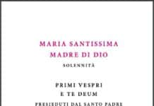 Maria Santissima Madre di Dio – Primi Vespri e Te Deum